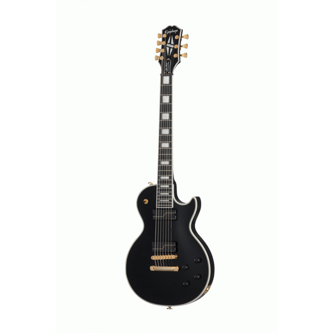 Epiphone Epiphone Matt Heafy Original Les Paul Custom 7 String With Case In Ebony Australias 