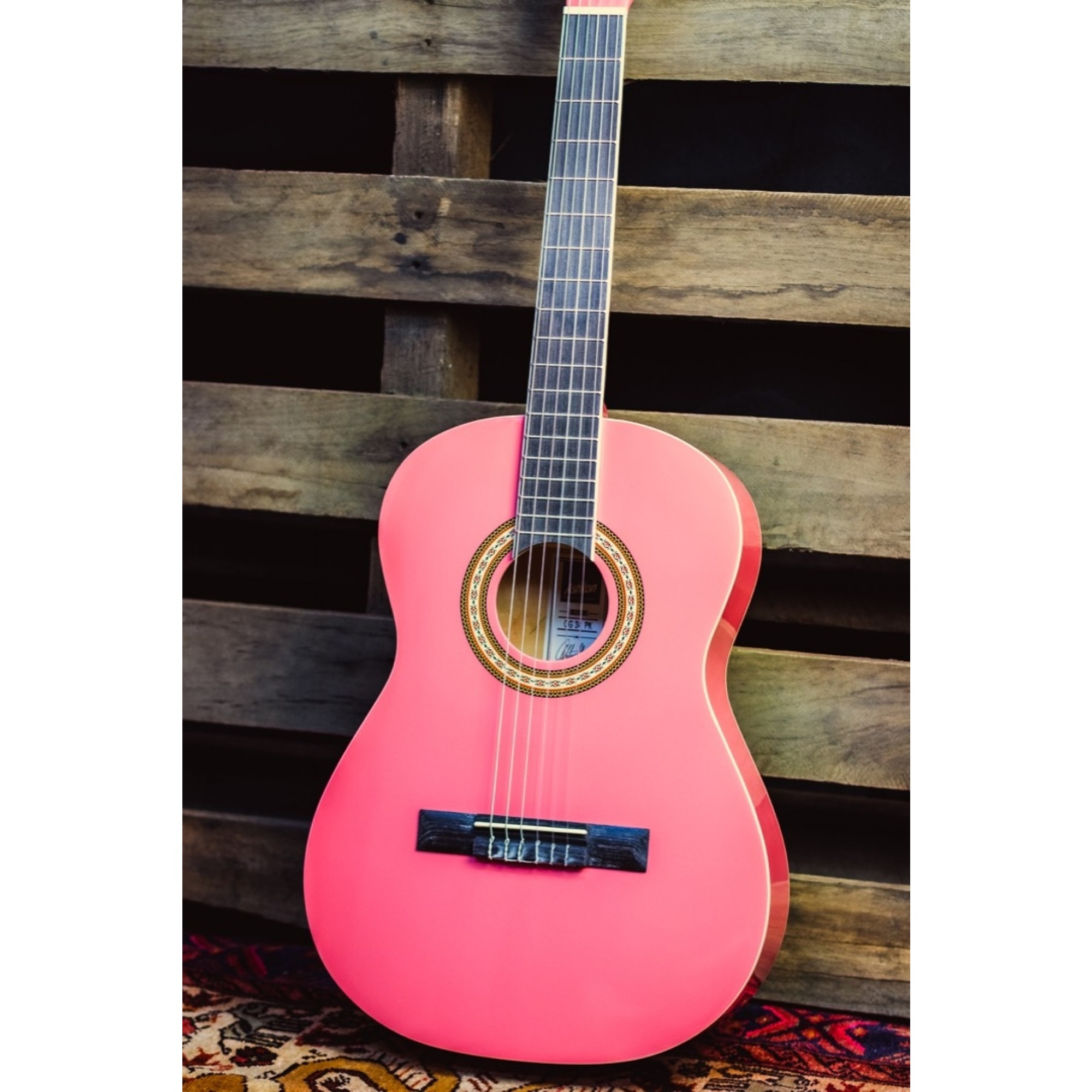 Ashton Ashton Cg34 34 Nylon String Guitar Pack Pink Australias 1