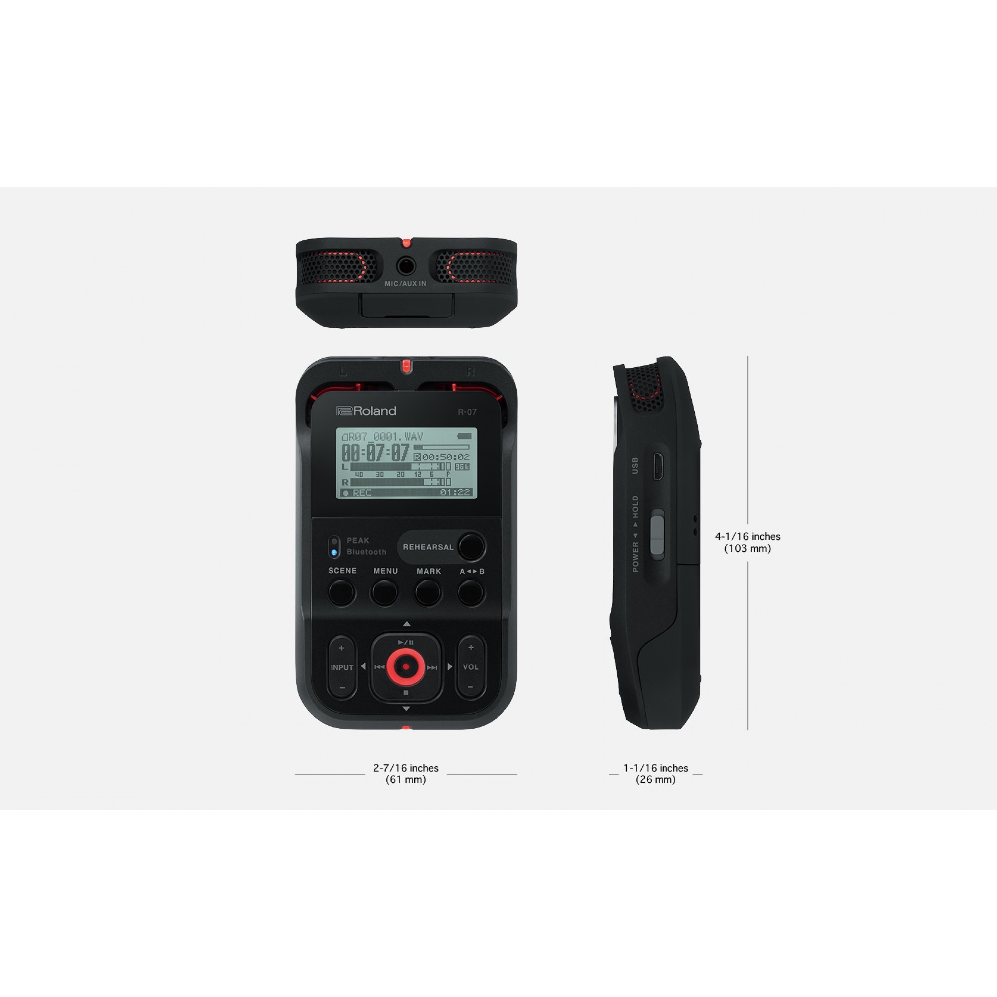 Roland Roland R-07 Portable Recorder - Black | Australias #1