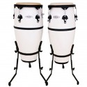 Toca 10" & 11" Synergy Synthetic Conga Set in White
