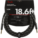 Fender - Deluxe Series Instrument Cable - Straight/Straight - 18.6' - Black Tweed