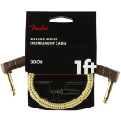 Fender - Deluxe Series Instrument Cable - Angle/Angle - 1' - Tweed