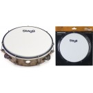Stagg - 8" Tuneable Plastic Tambourine W/ 1 Row Of Jingles