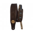 Basso Guitar Strap  -Synthetic Suede Brown