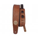 Basso Guitar Strap - Floral Leather Whiskey
