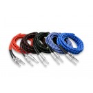 Hosa - 3GT-PAK - Cloth Guitar Cable, Hosa Straight to Same, 18 ft, Assorted Colors, 10 pc