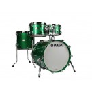 Yamaha Absolute Hybrid Maple Euro size Drum Kit in Jade Green Sparkle.