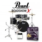 Pearl Drums Roadshow-X 20" Fusion Drum Kit Package in Jet Black