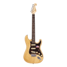 SX Ash Series ASH2R Strat Style Electric Guitar in Natural Ash