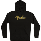 Fender Yellow Stitch Logo Hoodie, Black, M