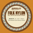 D'Addario BEB031W Folk Nylon Guitar Single String Bronze Wound Ball End .031