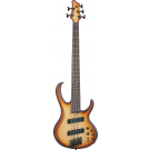 Ibanez BTB705LMNNF 5 String Electric Bass Guitar Natural Browned Burst Flat