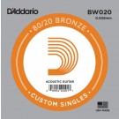 D'Addario BW020 Bronze Wound Acoustic Guitar Single String .020