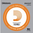 D'Addario BW027 Bronze Wound Acoustic Guitar Single String .027