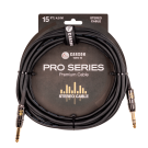 Carson - CAR15ST Pro Series 15 foot stereo instrument/audio cable. Black