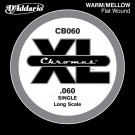 D'Addario CB060 Chromes Bass Guitar Single String Long Scale .060