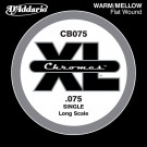 D'Addario CB075 Chromes Bass Guitar Single String Long Scale .075
