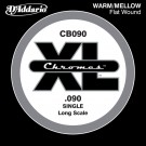 D'Addario CB090 Chromes Bass Guitar Single String Long Scale .090