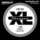 D'Addario CB105 Chromes Bass Guitar Single String Long Scale .105