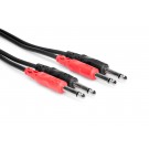 Hosa - CPP-202 - Stereo Interconnect, Dual 1/4 in TS to Same, 2 m