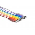 Hosa - CPP-830 - Unbalanced Patch Cables, 1/4 in TS to Same, 1 ft
