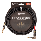 Carson - CSW10SL Silent Switch Pro Series 10 foot right angle Silent Switch instrument cable. Black