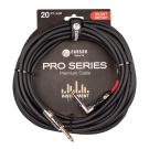 Carson - CSW20SL Silent Switch Pro Series 20 foot right angle Silent Switch instrument cable. Black