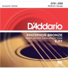 D'Addario EJ17-B25 Phosphor Bronze Acoustic Guitar Strings Medium 13-56 25 Bulk Sets