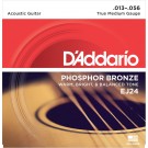 D'Addario EJ24 Phosphor Bronze Acoustic Guitar Strings True Medium 13-56