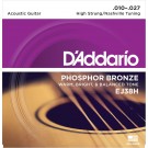D'Addario EJ38H Phosphor Bronze Acoustic Guitar Strings High Strung/Nashville Tuning 10-27