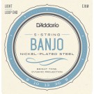 D'Addario EJ60 5-String Banjo Strings Nickel Light 9-20