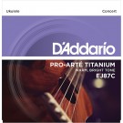 D'Addario EJ87C Titanium Ukulele Strings Concert