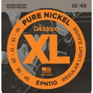 D'Addario EPN110 Pure Nickel Electric Guitar Strings Regular Light 10-45