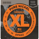 D'Addario EPN22 Pure Nickel Electric Guitar Strings Jazz Medium 13-55