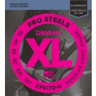D'Addario EPS170-6 6-String ProSteels Bass Guitar Strings Light 30-130 Long Scale