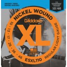 D'Addario ESXL110 Nickel Wound Electric Guitar Strings Regular Light Double Ball End 10-46