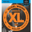 D'Addario ESXL160 Nickel Wound Bass Guitar Strings Medium 50-105 Double Ball End Long Scale
