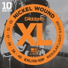 D'Addario EXL110-10P Nickel Wound Electric Guitar Strings Regular Light 10-46 10 Sets