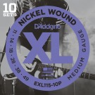 D'Addario EXL115-10P Nickel Wound Electric Guitar Strings Medium/Blues-Jazz Rock 11-49 10 Sets