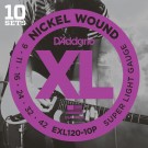 D'Addario EXL120-10P Nickel Wound Electric Guitar Strings Super Light 9-42 10 Sets