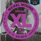 D'Addario EXL120-8 8-String Nickel Wound Electric Guitar Strings Super Light 9-65 