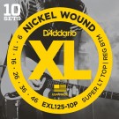 D'Addario EXL125-10P Nickel Wound Electric Guitar Strings Super Light Top/Regular Bottom 9-42 10 Sets