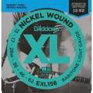 D'Addario EXL158 Nickel Wound Electric Guitar Strings Baritone Light 13-62