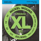 D'Addario EXL165SL Nickel Wound Bass Guitar Strings Custom Light 45-105 Super Long Scale