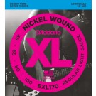 D'Addario EXL170 Nickel Wound Bass Guitar Strings Light 45-100 Long Scale