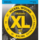 D'Addario EXL180 Nickel Wound Bass Guitar Strings Extra Super Light 35-95 Long Scale