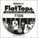 D'Addario FT036 Semi-Flat Phosphor Bronze Acoustic Guitar Single String .036