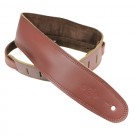 DSL Straps - GES25-16-2 2.5" Padded Suede Maroon/Brown Guitar Strap