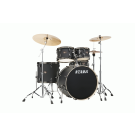 TAMA IP52H6WBN  Imperialstar 5-Piece Complete Kit With 22" Bass Drum - BLACKED OUT BLACK