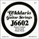 D'Addario J6602 Plain Steel Tenor Guitar Single String .012